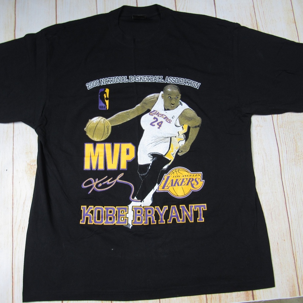 Kobe Bryant 2008 MVP Black Size XL Shirt